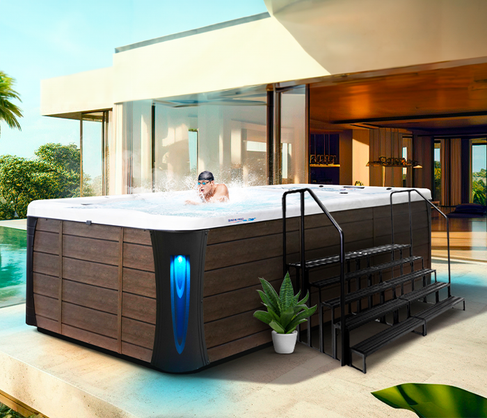 Calspas hot tub being used in a family setting - Pensacola